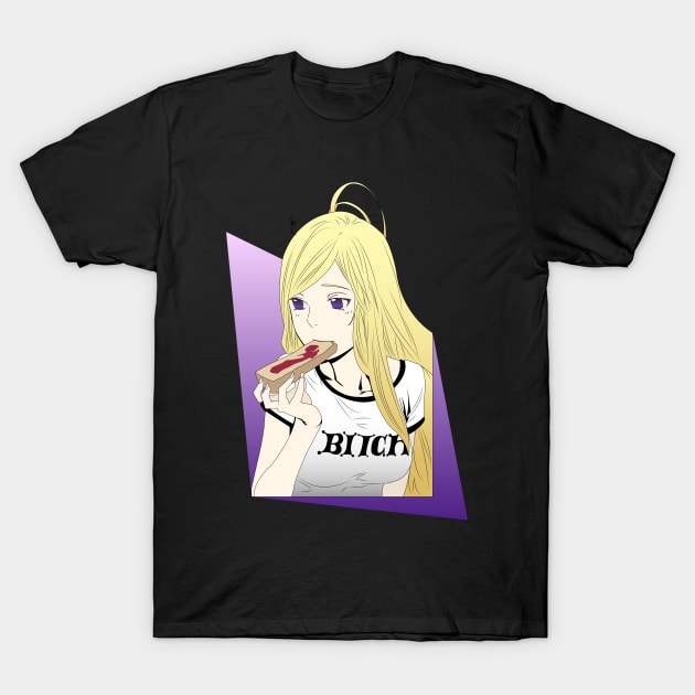 Noragami - Bishamon and Toast T-Shirt by krispies69